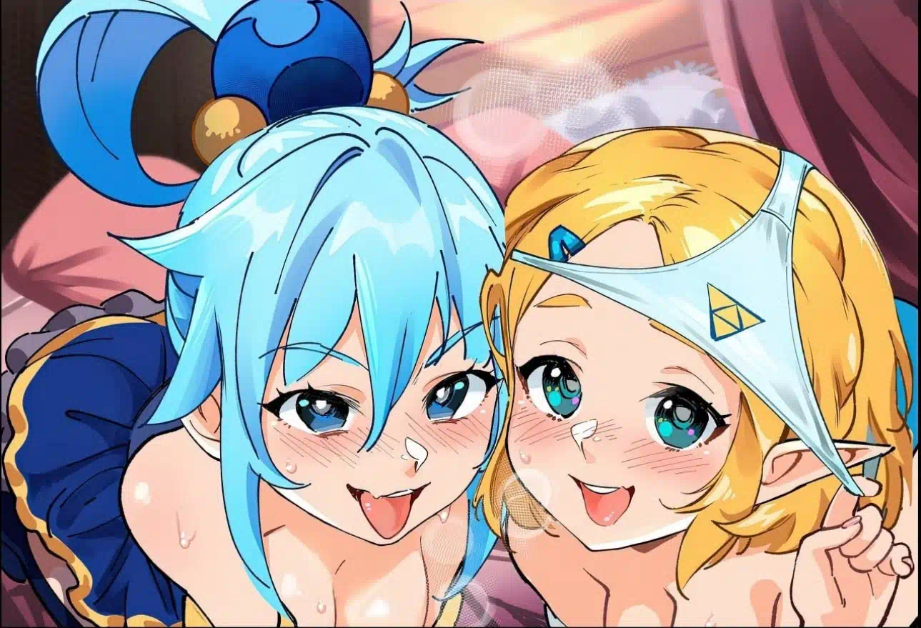 Aqua and zelda having a good time