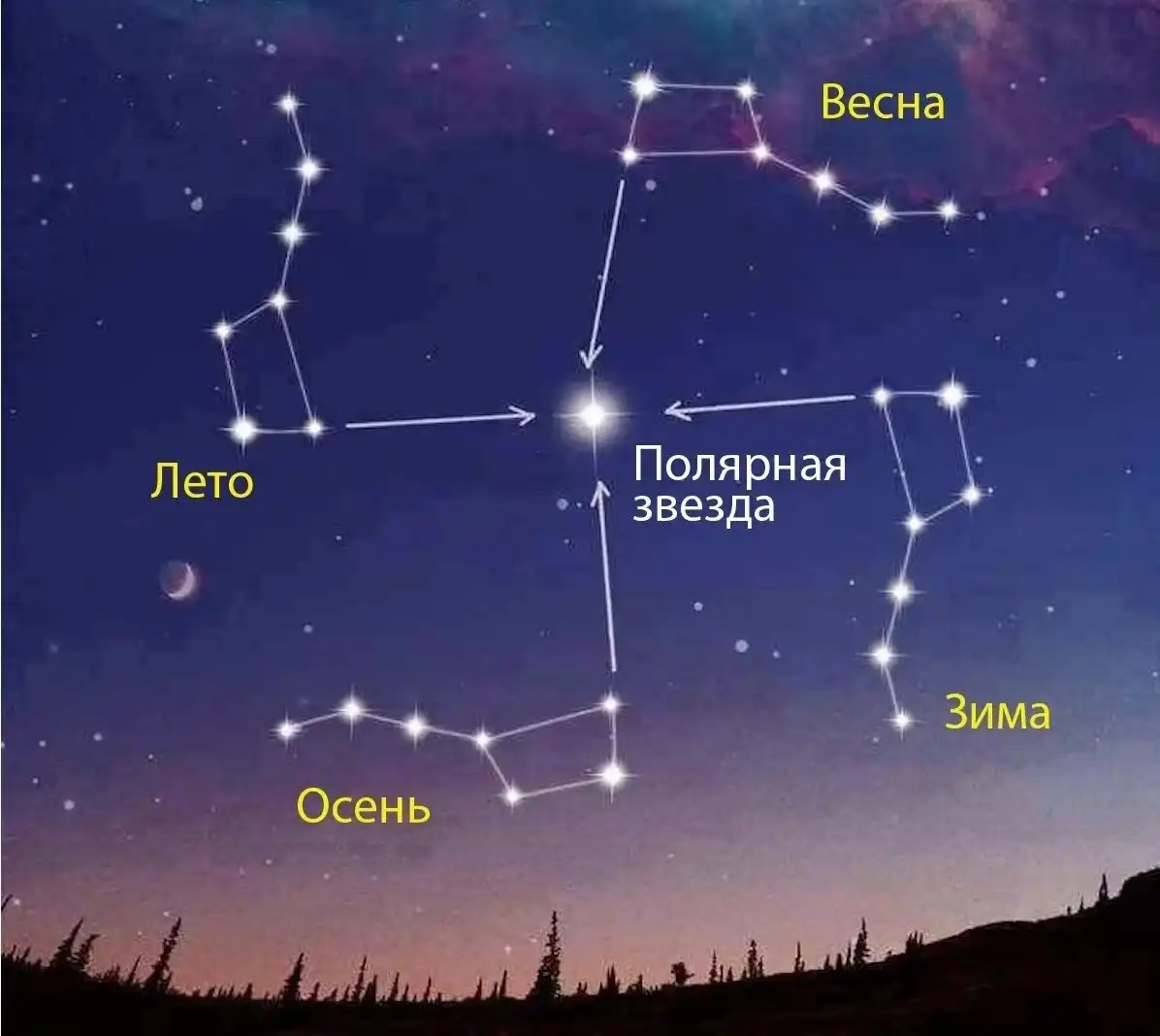 Применение северной звезды. Ковш большой медведицы и Полярная звезда. Полярная звезда. Полярная звезда на небе. Созвездие медведицы.