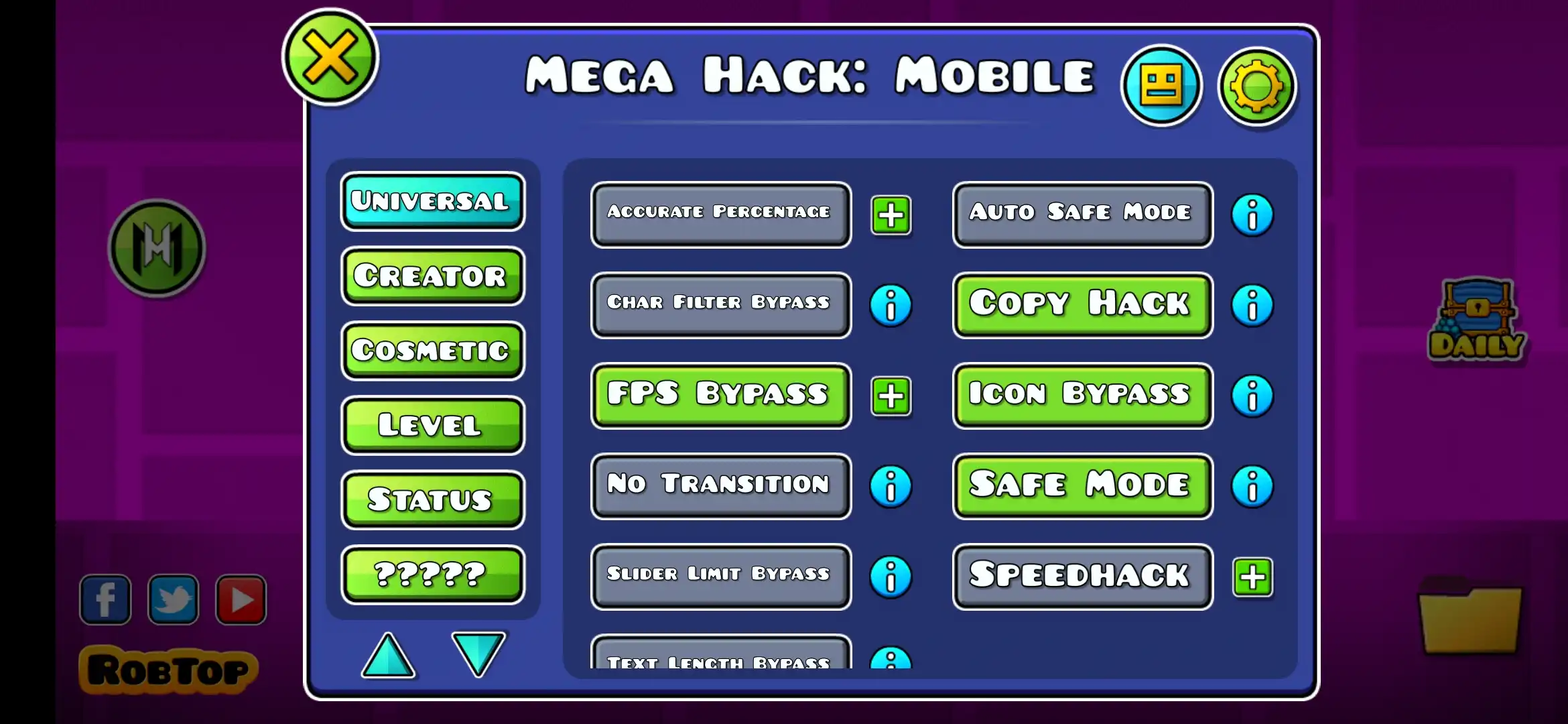 Megahack geometry dash