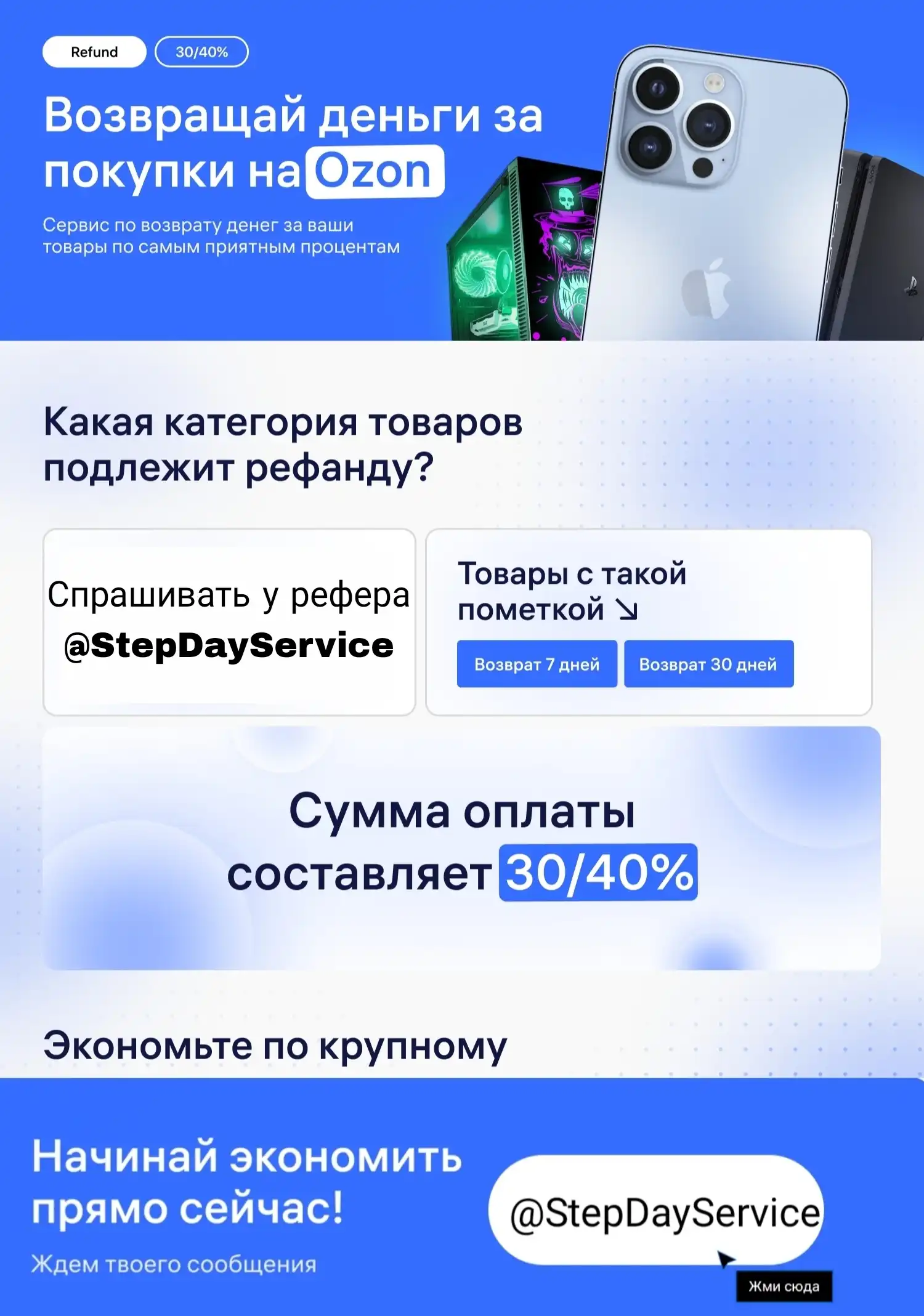 Деньги - Возврат денег: OZON 35%, Яндекс Еда 40%, Delivery Club 40%,  Wildberries 50% Refund by StepDay - Форум социальной инженерии —  Zelenka.guru (Lolzteam)