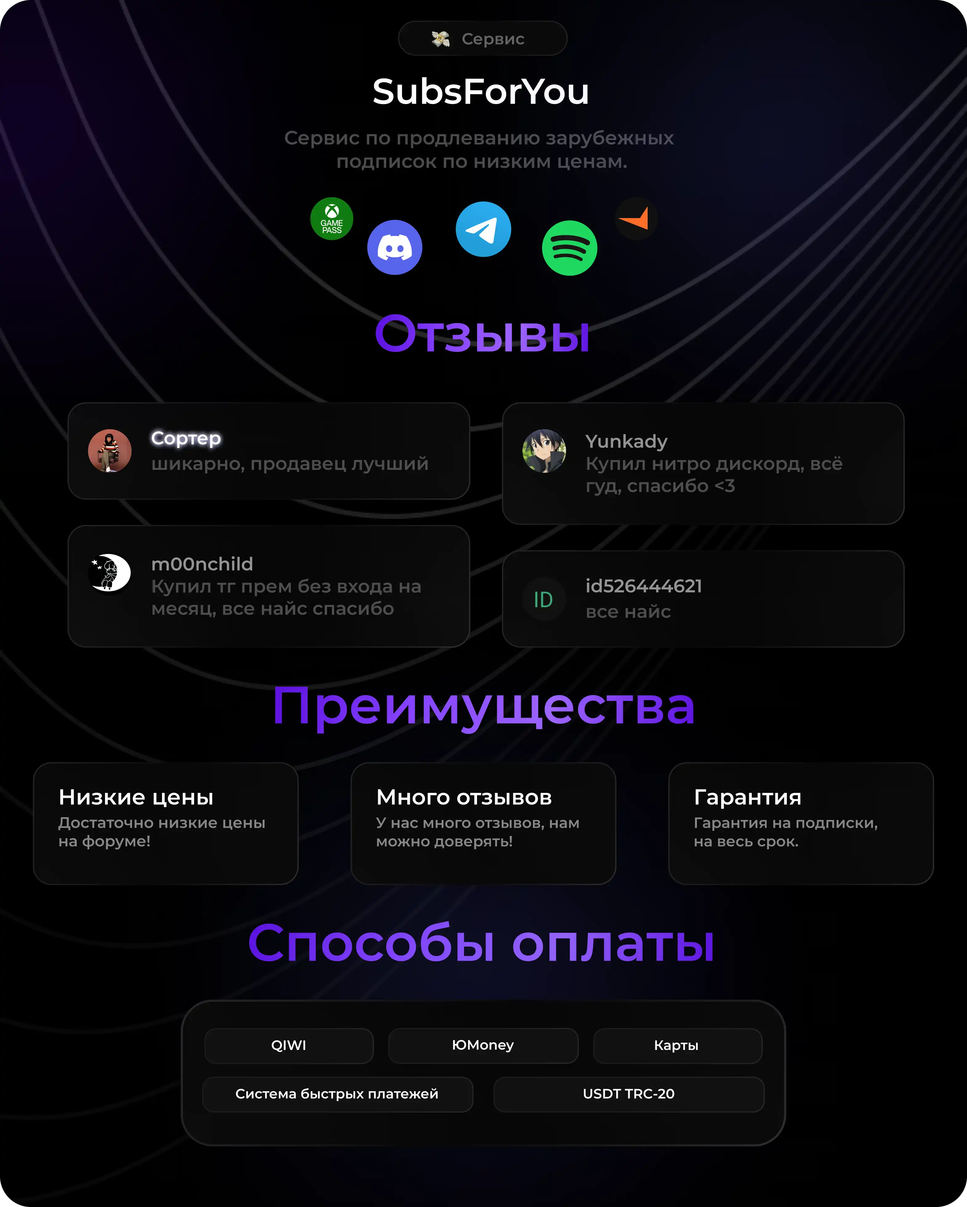 Магазин - Продам - Telegram Premium - 240₽|Discord Nitro | Spotify Premium,  Xbox, Faceit - Форум социальной инженерии — Zelenka.guru (Lolzteam)