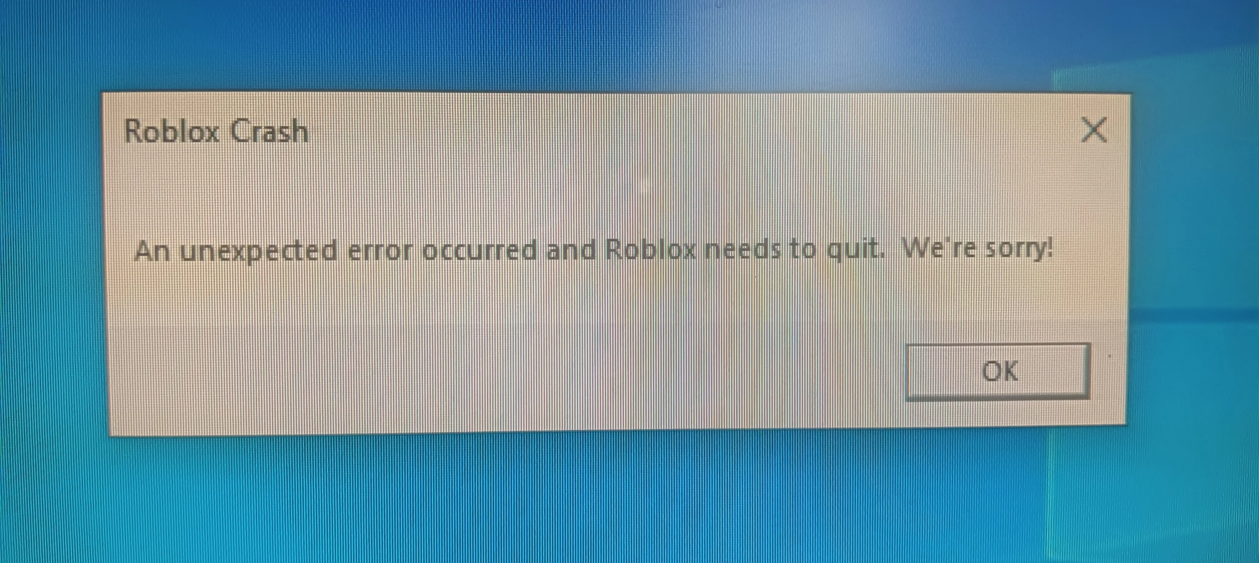 Fix Roblox Crash an unexpected error occurred and roblox needs to quit.  we're sorry windows 10/8/7 