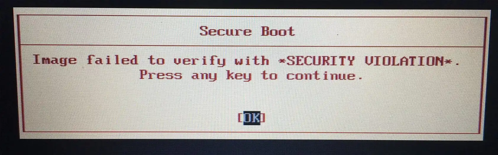 File 0 not failed. Ошибка Boot image verify. Ошибка secure Boot Violation. Ошибка image failed to verify with. Security Boot verify.