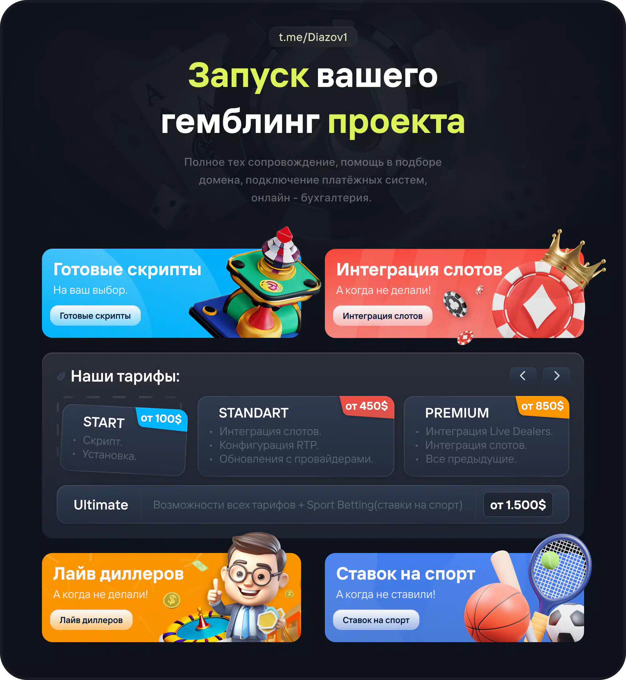 Услуги - Создай своё казино(сайт) | Creation of turnkey gambling games, API  Integration - Форум социальной инженерии — Zelenka.guru (Lolzteam)